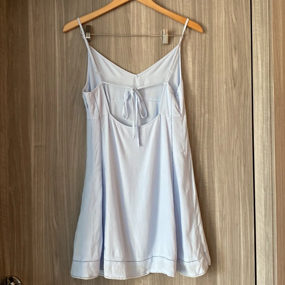 Aritzia (Sunday Best) light blue tie-back mini dress - Picture 2 of 5
